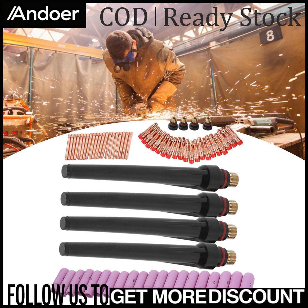 Andoer Bộ mỏ hàn TIG 68 chiếc Phụ kiện mỏ hàn TIG cho WP-17 Giá 719,000 Đồng*Miễn phí vận chuyển