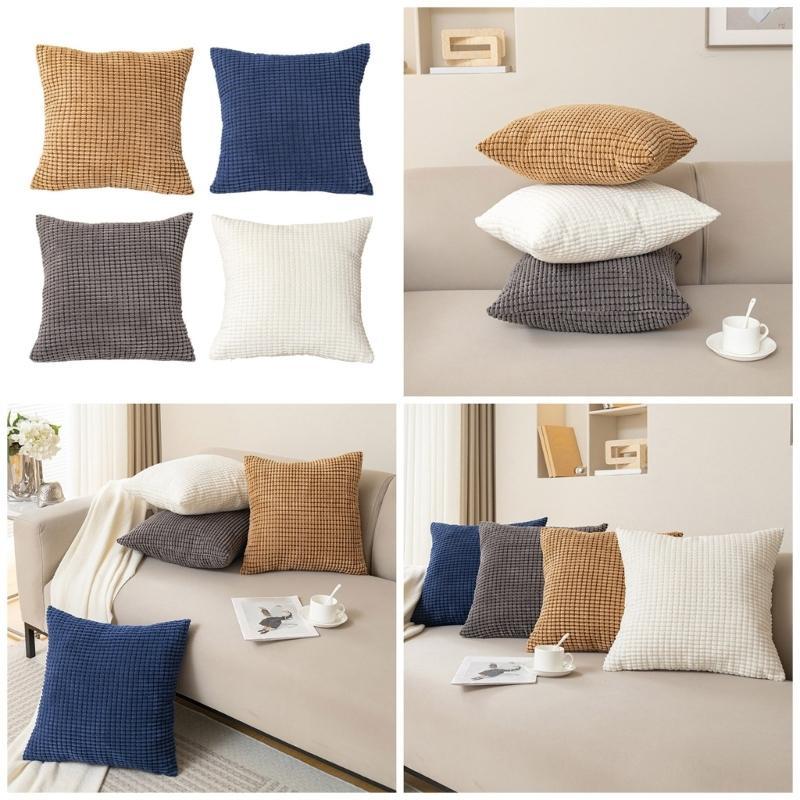 Thoải mái nhung đệm trường hợp, mềm chạm hạt ngô có thể giặt sofa vỏ gối ôm cho sử dụng thường nhật và tặng quà