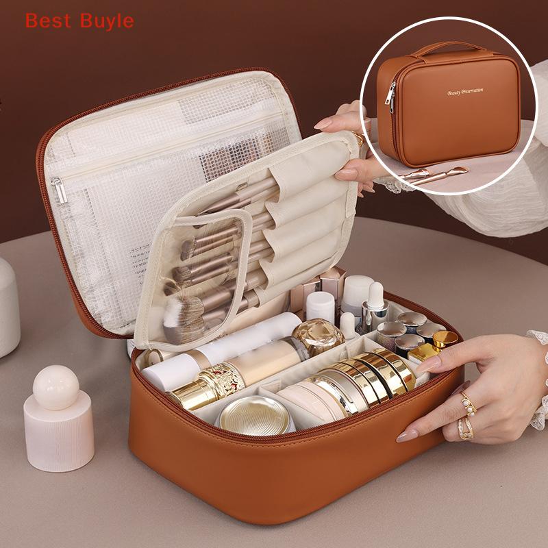 💖Best Buyle Du Lịch Xách Tay Túi Mỹ Phẩm Công Suất Lớn Không Thấm Nước Túi Vệ Sinh Cá Nhân Túi Lưu Trữ Đa Chức Năng Da Hộp Mỹ Phẩm Lưu Trữ Túi
