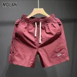 MOLAN Quần thể thao Quần đi biển nam thời trang thường ngày ngắn tay Quần đùi ống đứng thoáng khí nhanh khô