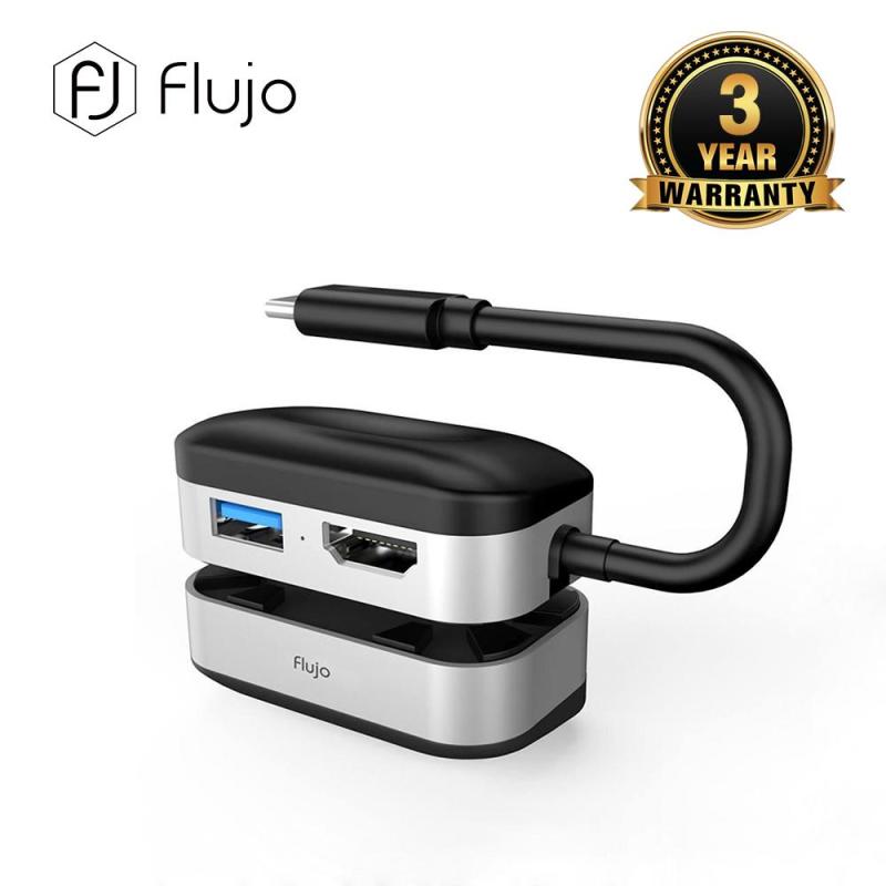 Flujo 4K HDMI & USB 3.0 Adapter with Laptop Stand pad radiator Computer cooling base macbook with high shelf MAC stand pro desktop height increase Portable cervical portable bracket