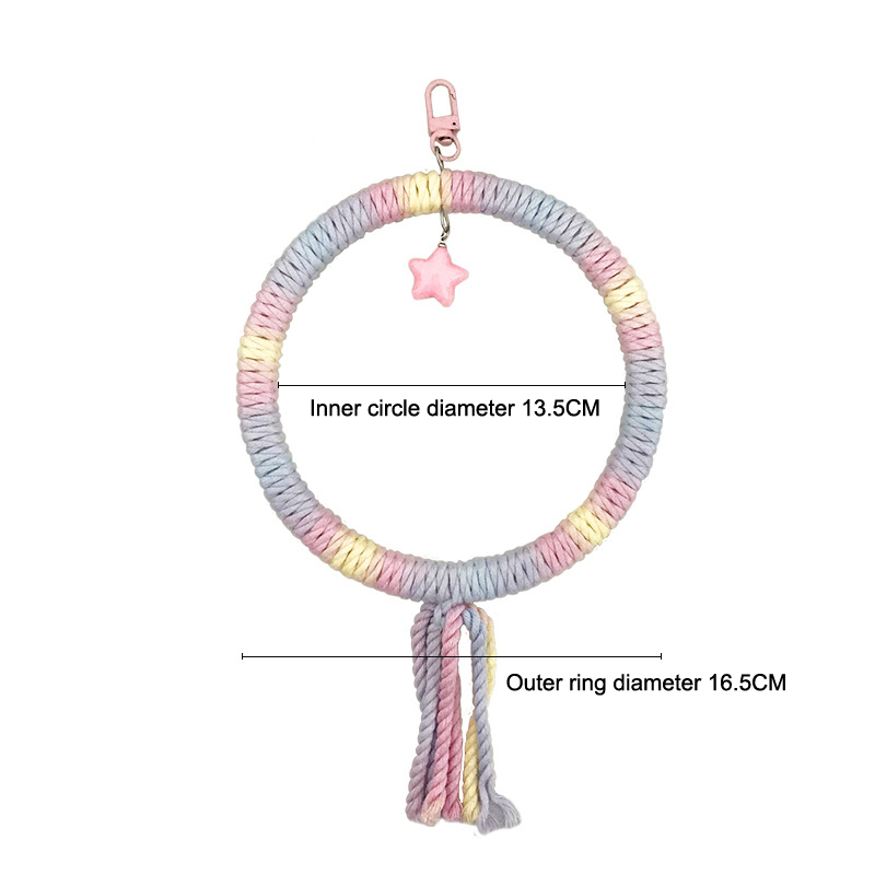 UNIKI Màu bông vẹt cực linh hoạt treo Clip Swing đầy màu sắc cá rô xoay thoải mái chim bông Dây đu vật nuôi cung cấp - 5