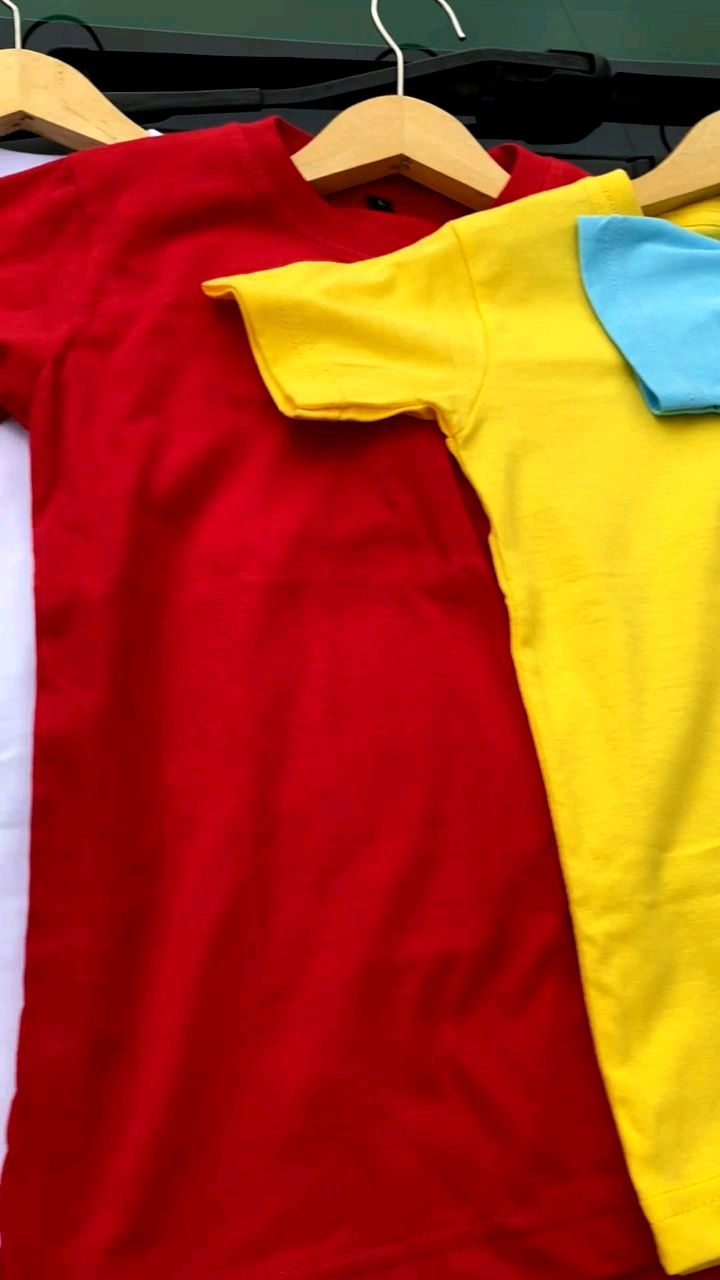 Kaos Anak Polos Usia 1 sampai 12 tahun/Baju Atasan Anak Polos Lengan Pendek Cotton Combed 30s /MFL02