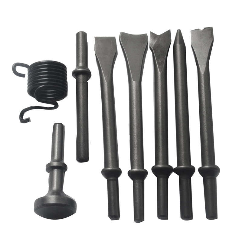 (BYZM) 8 Pcs Air Chisel Head Set Pneumatic Chisel Pneumatic Chisel Air Hamme Cutting Rusting