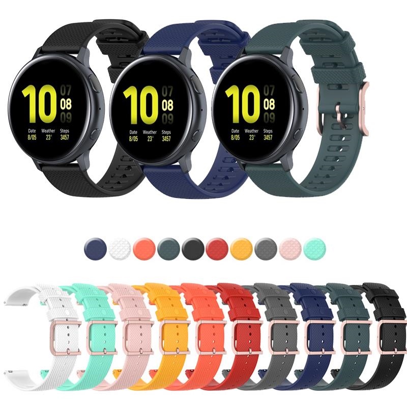 ▦ↂ แฟชั่นสีทึบสายรัดข้อมือสำหรับ Samsung Galaxy Watch3 45 มม. 46 มม. สายนาฬิกาซิลิโคนสำหรับ Samsung Gear S3 2 Neo ทนทาน ราคา 393 บาท*ส่งฟรี