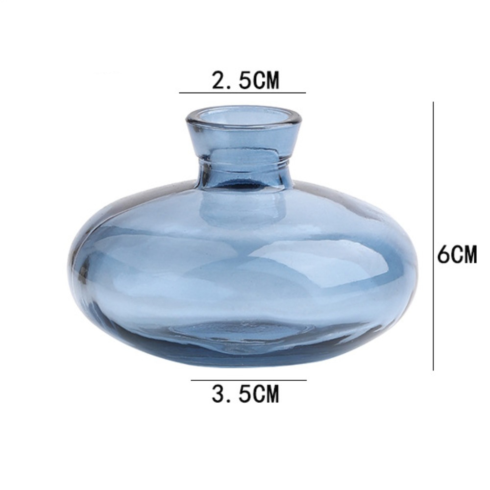 INVADER Transparent Mini Flower Vase Home Decoration Desktop Flower Arrangement Pot Creative Small Hydroponic Plant Bottle Living Room