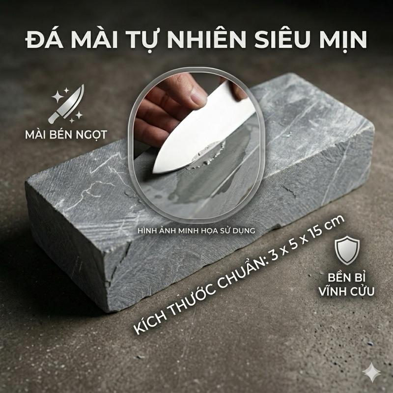 TOPA Đá Mài Dao Kéo Siêu Mịn Cao Cấp TP-15 Chất Liệu Đá Tự Nhiên Kích Thước 5x3x15cm Màu Xám Tro Đa Năng Cho Gia Đình Và Chuyên Nghiệp