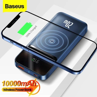 Baseus 10000mAh 20W Magnetic Wireless Quick Charging Power Bank Powerbank