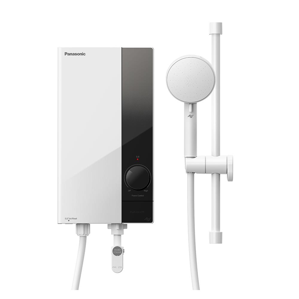 [ติดตั้ง*แบบจั๊มไม่รวมอุปกรณ์] PANASONIC เครื่องทำน้ำอุ่น DH-4US1TW 4800 วัตต์ สีขาว/ดำ ราคา 5,500 บาท*ส่งฟรี