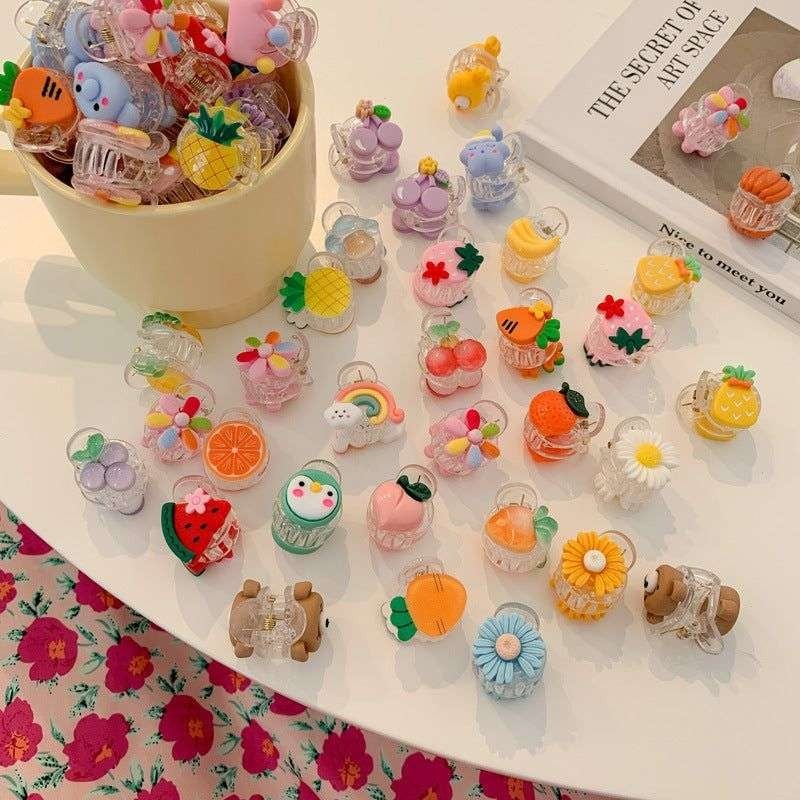 LDM 2 pc cartoon character mini hair claws for girls/ mini catcher for girls