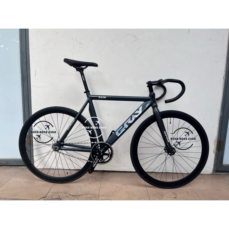 2025(có sẵn) xe đạp fixed gear gray f10  gray Rain  Gray team gray chính hãng REALcod