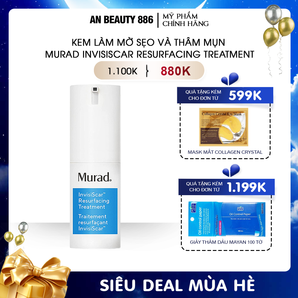 Kem làm mờ sẹo và thâm mụn Murad InvisiScar Resurfacing Treatment 15ml