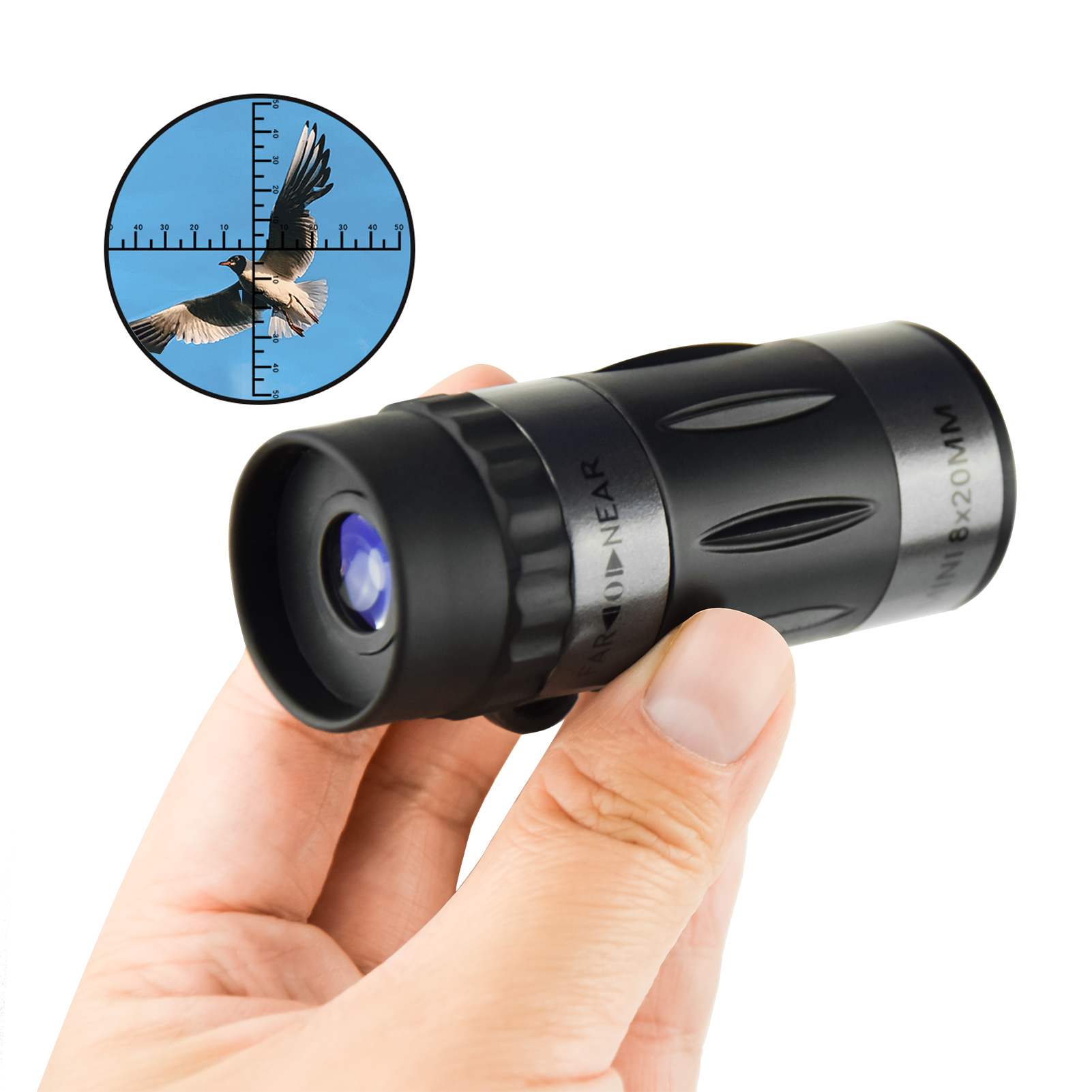 8x20 Mini Monocular Pocket Prime Monocular Handheld Telescope with Carrying Bag for Adults Hiking Camping Wildlife Observation Moon Sports Game Concert Watching ราคา 227 บาท*ส่งฟรี