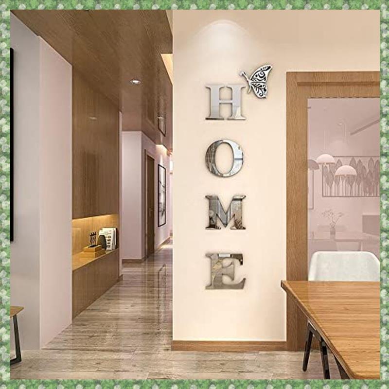 (FNMT) Wall Decor Letter Signs Acrylic Mirror Wall Sticker Wall Decorations for Living Room Bedroom Home Decor Wall