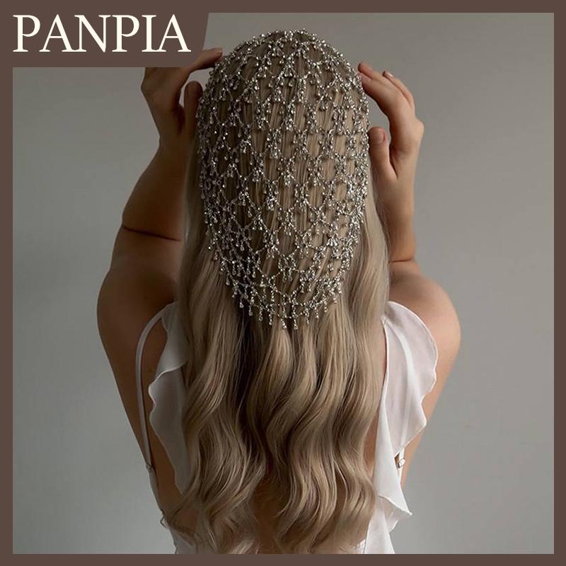 PANPIA ที่คาดผมประดับพลอยเทียมประดับผมเจ้าสาวสำหรับงานแต่งงานประดับพู่ยาวหรูหราเครื่องประดับผมแฟชั่นสำหรับงานเลี้ยงอาหารค่ำ ราคา 248 บาท*ส่งฟรี