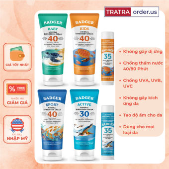 Kem chống nắng hữu cơ Badger