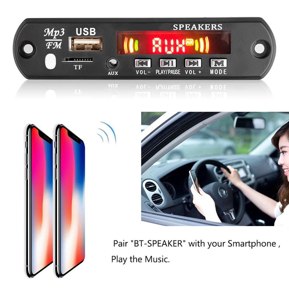 Bluetooth 5.0 MP3 Player Decoder Board FM Radio TF Music AUX Amplifier 3.5 USB Receiver Mm Audio Kit Module Board Car V9K7