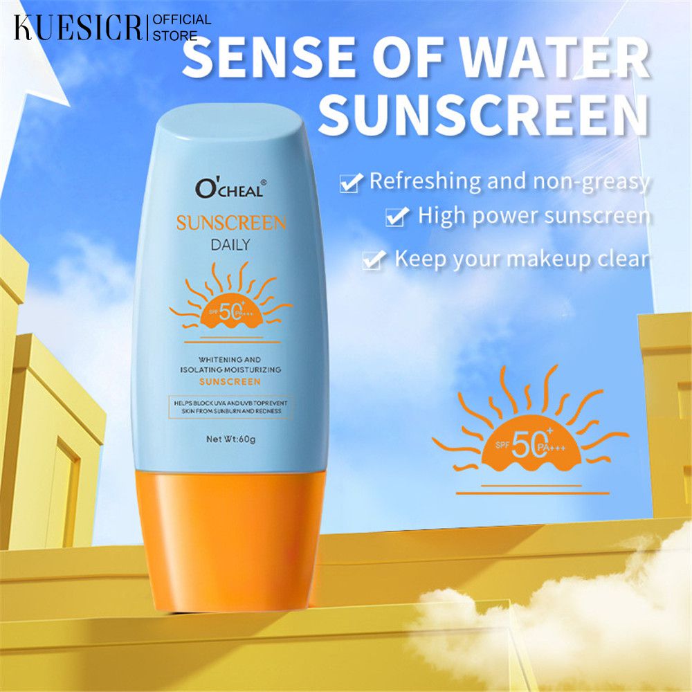 【Delivery 2-3 days】KUESICR Misty Yellow Hat Sunscreen Cosmetics for Women Sunscreen for the Whole Body Sunscreen for the Face Protective Cream SPF50 Moisturizing And Refreshing Sunscreen ราคา 49 บาท*ส่งฟรี