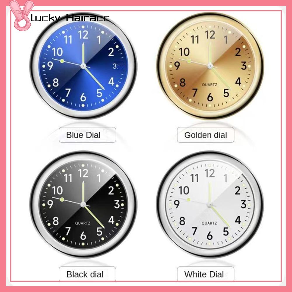 LUCKY HAIRACC Tinh thần Đồng hồ xe hơi 40mm Bảng điều khiển Đồng hồ điện tử Đèn ngủ Đồng hồ thạch anh Xe Đạp