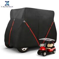 X AUTOHAUX Golf Cart Cover Fit for 2 Passenger Cart Heavy Duty 420D Oxford Fabric Waterproof Windproof Durable Golf Cart Cover for Yamaha for Honda for Club Car for EZGO Golf Cart