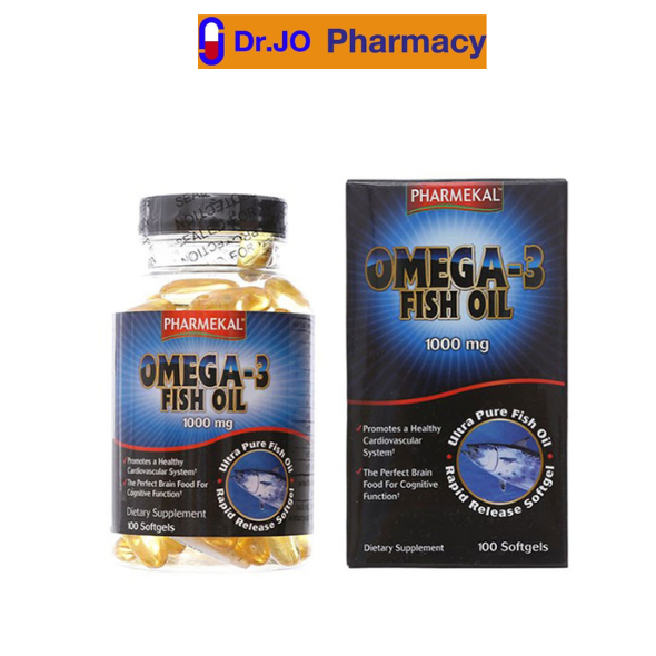 Dầu cá Pharmekal Omega-3 Fish Oil tốt cho tim mạch 100 Viên Hộp