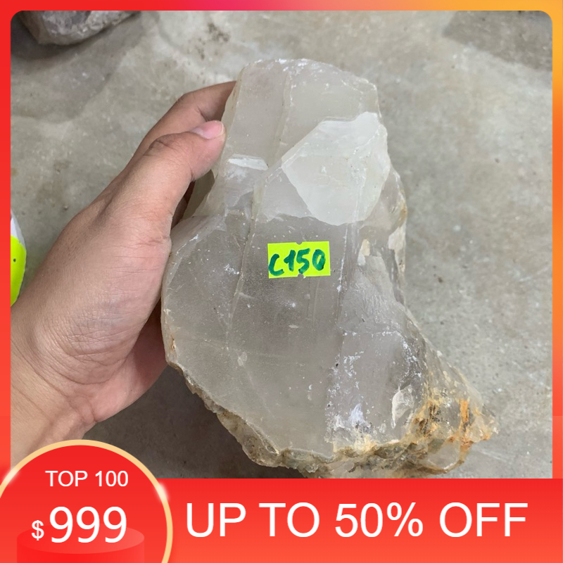 1v thạch anh thô nguyên sinh(1v thật) nặng 2.6kg(C150) dùng làm phụ kiện trang trí sưu tầm