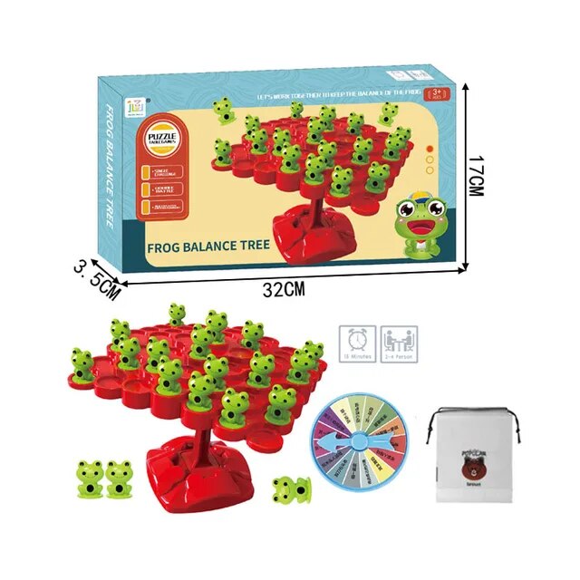 Montessori Frog Balance Tree Education Leisure Parent-Child Interactive Desk Intellectual Toys Kids Learning Funny Game