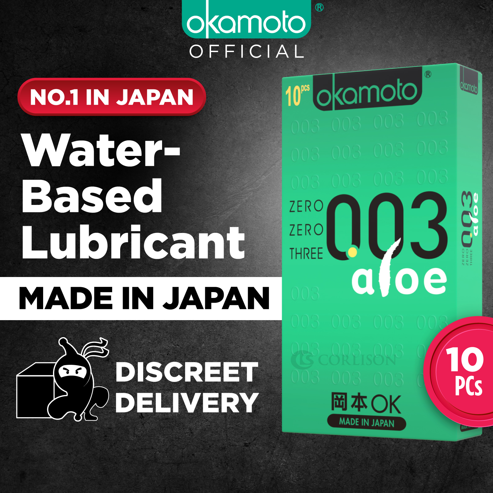 Okamoto Condom | Best 003 Latex Ultra Thin Condoms of Japan| Thinnest Premium Japanese Condoms | Made In Japan | 0.03 mm thin | 003 Platinum (Pack of 1