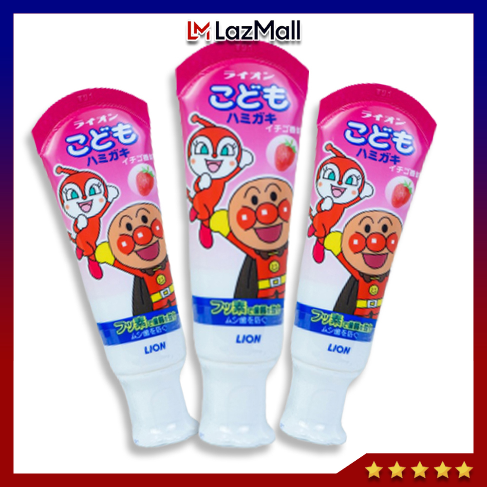 Kem đánh răng bé nuốt được Lion 40gr-Hàng nôi địa Nhật Bản - KB