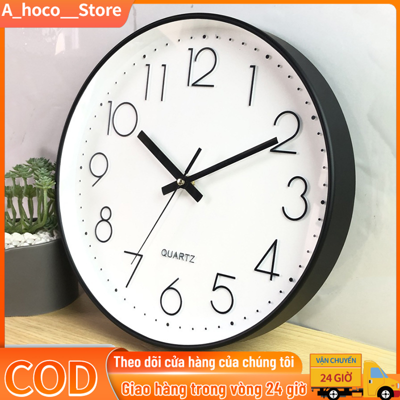 Đồng hồ treo tường quartz cao cấp kim trôi