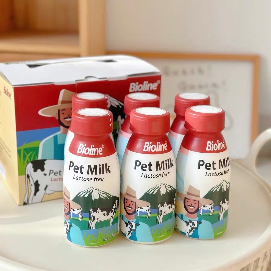 Sữa Bò Dành Cho Chó Mèo BIOLINE Chai 220ml - Sữa Cho Thú Cưng Bioline