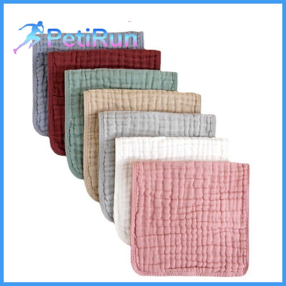 PETIRUN 6 lớp Vải Muslin ợ em bé Bông Lớn Yếm trẻ sơ sinh Nhiều màu Thoáng khí Vải ợ Dành cho bé trai bé gái