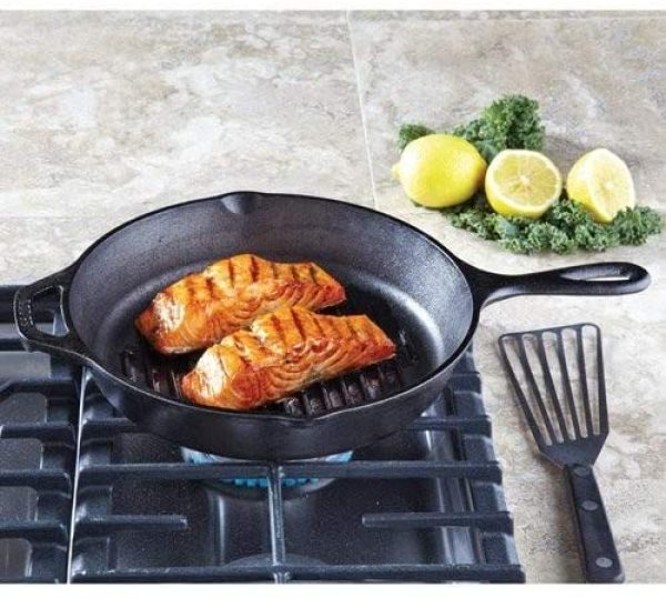 Lodge 10.25 Inch Professional Pro Chef Cast Iron Grill Pan Frying Frypan Fry Pan Skillet. MADE IN USA. Singapore