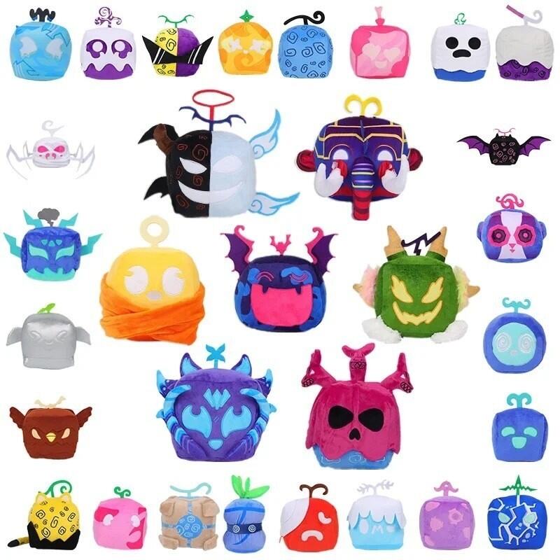 Blox Fruits-Mới!Gấu Bông Kitsune Blox Fruits Game Hộp Đồ Chơi Nhồi Bông Mềm Mại Hình Trái Cây  Dễ Th