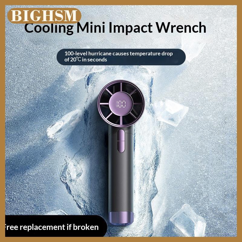 BIGHSM พัดลมเทอร์โบพกพาขนาดเล็ก USB พัดลมระบายความร้อนแบบชาร์จไฟได้สำหรับใช้งานกลางแจ้ง ราคา 90 บาท*ส่งฟรี