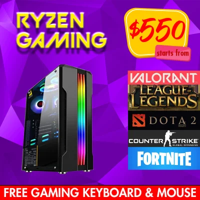 Cube™ Ryzen Gaming Desktop/Gaming PC/Desktop PC/Desktop PC (Free Gaming Keyboard & Mouse)