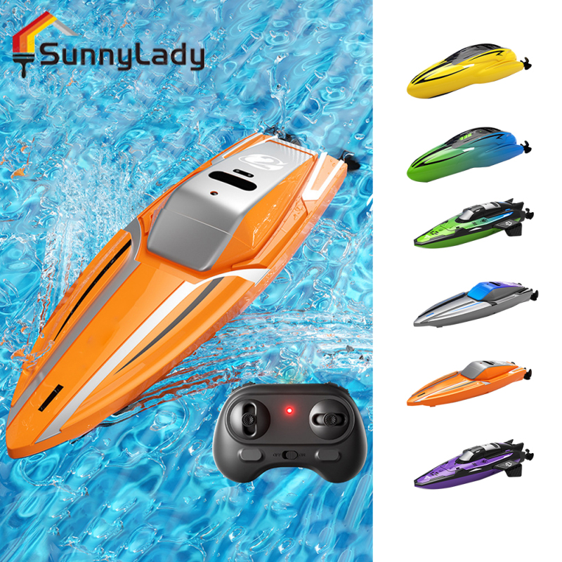 Kids Remote Control Boat 2.4G Mini Fast Stunt Boat Charging RC Speedboat Model Toys Gifts For Boys Girls ราคา 309 บาท*ส่งฟรี