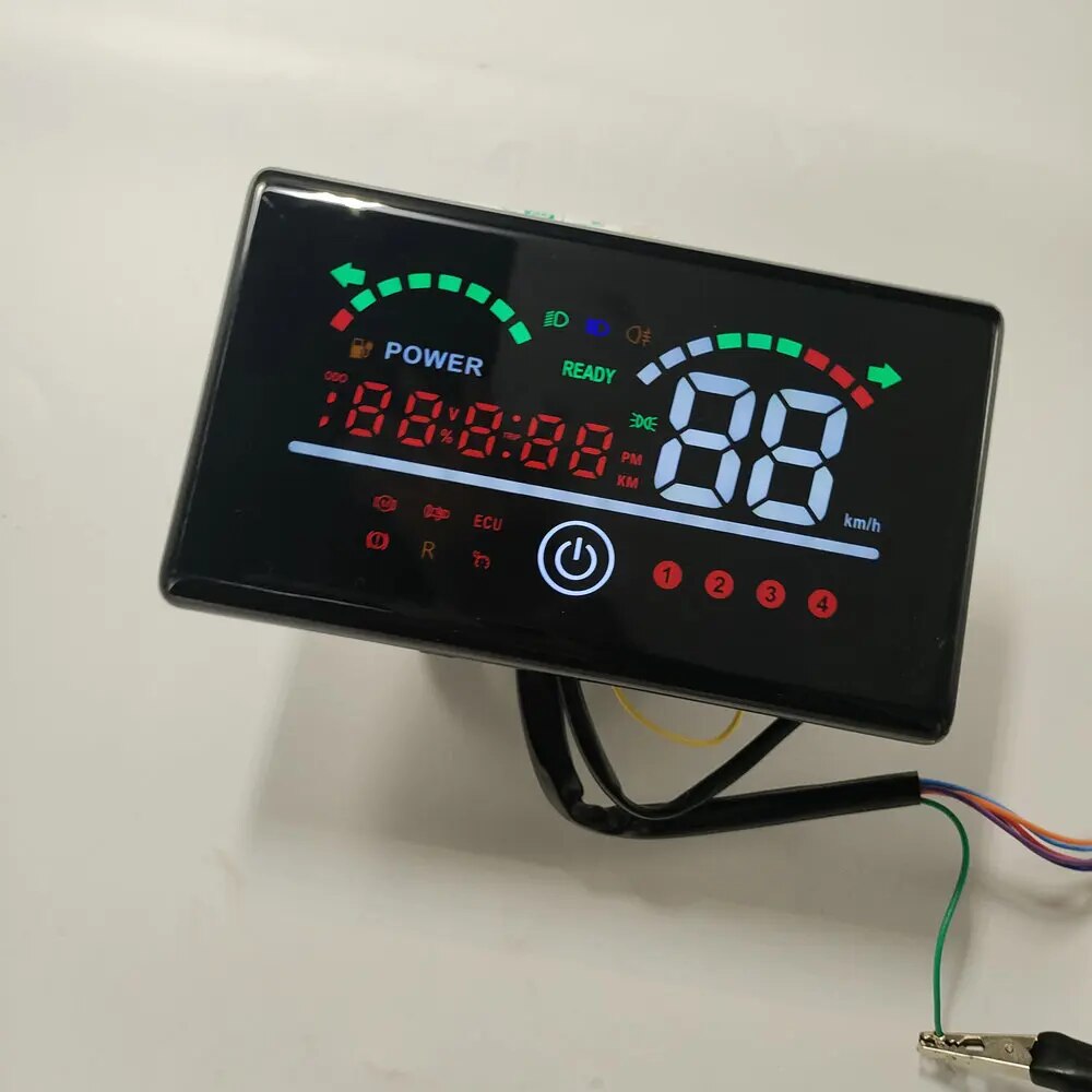 【Popular】 Diy Part Instrument Lcd Display 48v60v72v Moped Dashboard Plastic Shellhas Clip Mount On Bike Handlebar