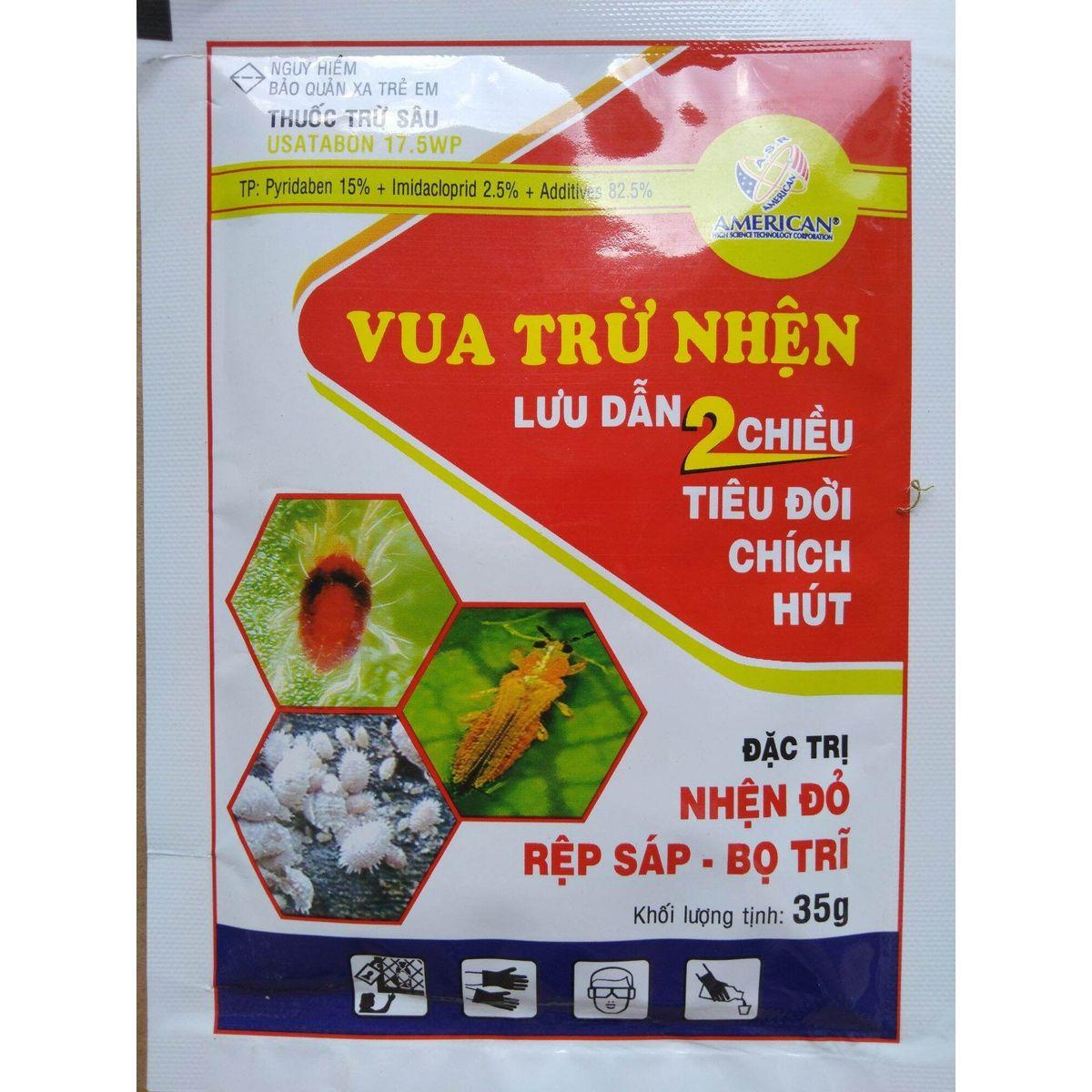 Vua trừ nhện - gói 35g - lưu dẫn 2 chiều - chuyên trừ nhện đỏ, bọ trĩ, rệp sáp.