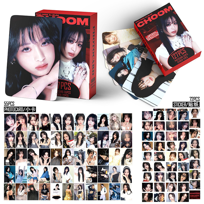 127pcs/box BABYMONSTER Photocard CHOOM Album LOMO Card Sticker KPOP AHYEON ASA RUKA RORA PHARITA CHIQUITA Collection Card