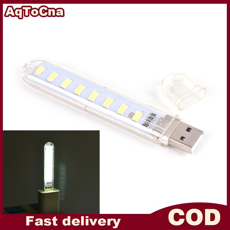 AqToCna Đèn Led USB Mini 8 Đèn LED Cắm trại ban đêm Tiện Dụng USB chiếu sáng cho máy vi tính máy tính xách tay