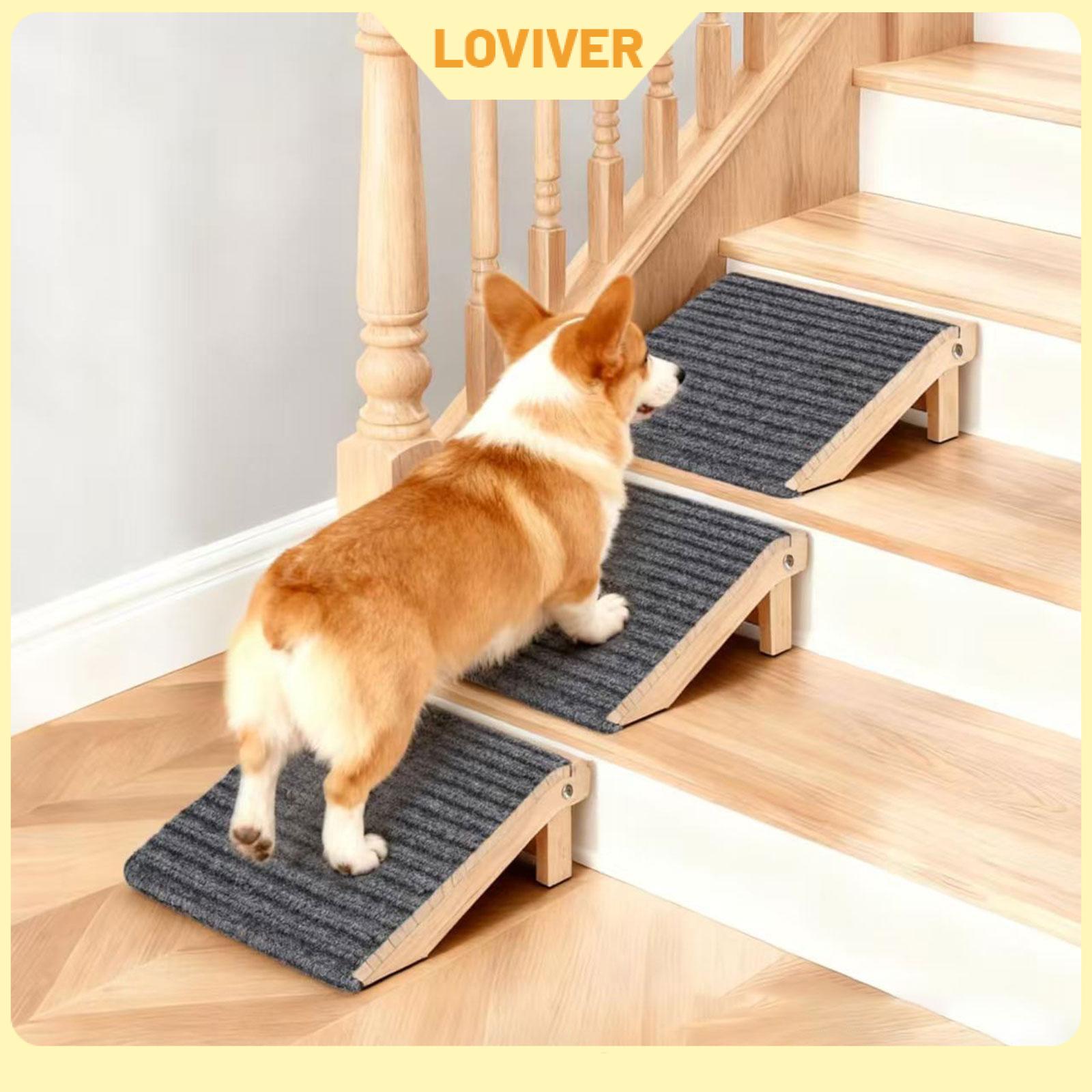 อุปกรณ์และอาหารสัตว์เลี้ยง Loviver ไม้สุนัข Ramp การออกแบบพับลื่นสัตว์เลี้ยงบันไดบันไดในร่มปีนเขา Aid สำหรับเตียงโซฟารถ ราคา 4,058 บาท*ส่งฟรี