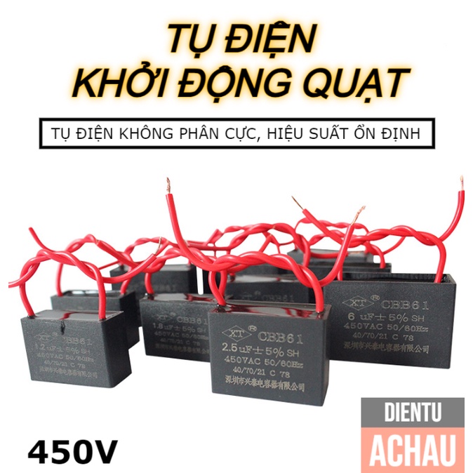 Tụ khởi động quạt không phân cực / thông số từ 1.5uf-5uf