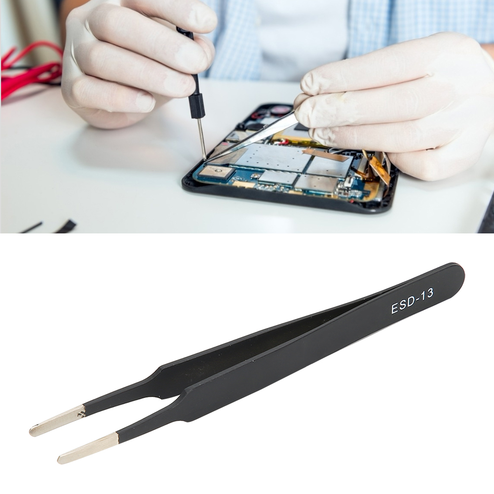 Flat tip Tweezer Nhíp bằng thép không gỉ với tip tốt cho thiết bị điện tử sửa chữa cho sửa chữa