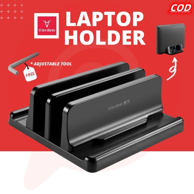 laptop stand laptop accessories laptop stand holder Vaydeer Vertical Laptop Stand Thickness Adjustable Tablet Phone Desktop Laptop PVC Stand