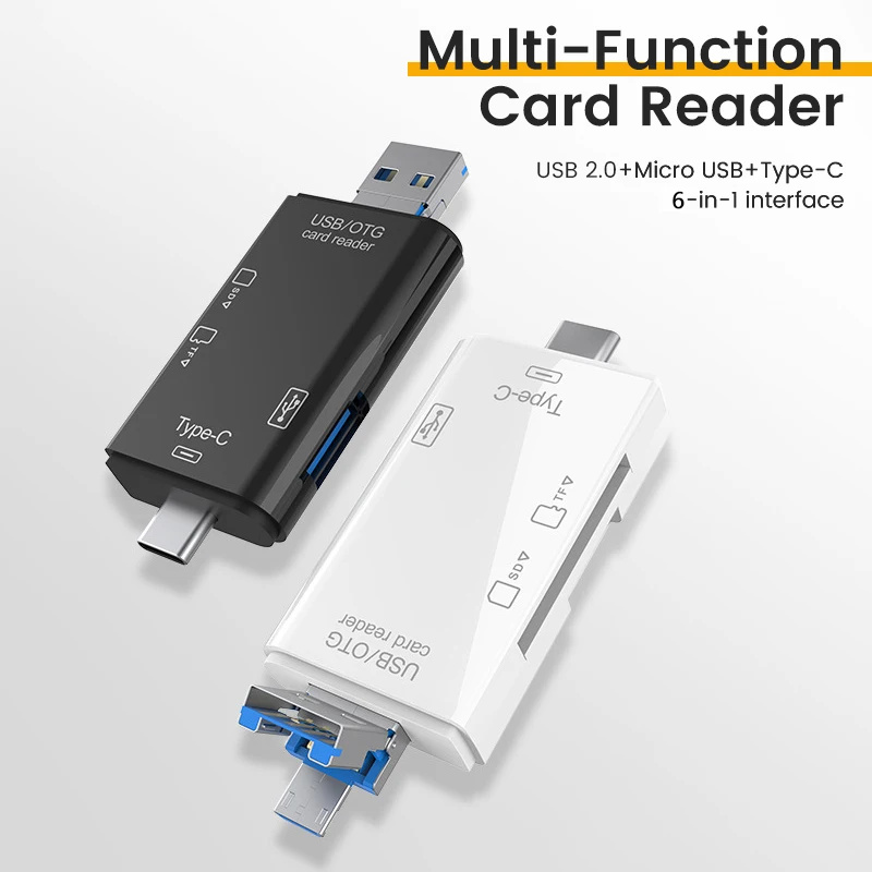 OTG đầu đọc thẻ SD ổ đĩa flash thông minh đầu đọc thẻ nhớ Loại C CardReader Loại C Adapter USB2.0 Bộ chuyển đổi thẻ TF Micro