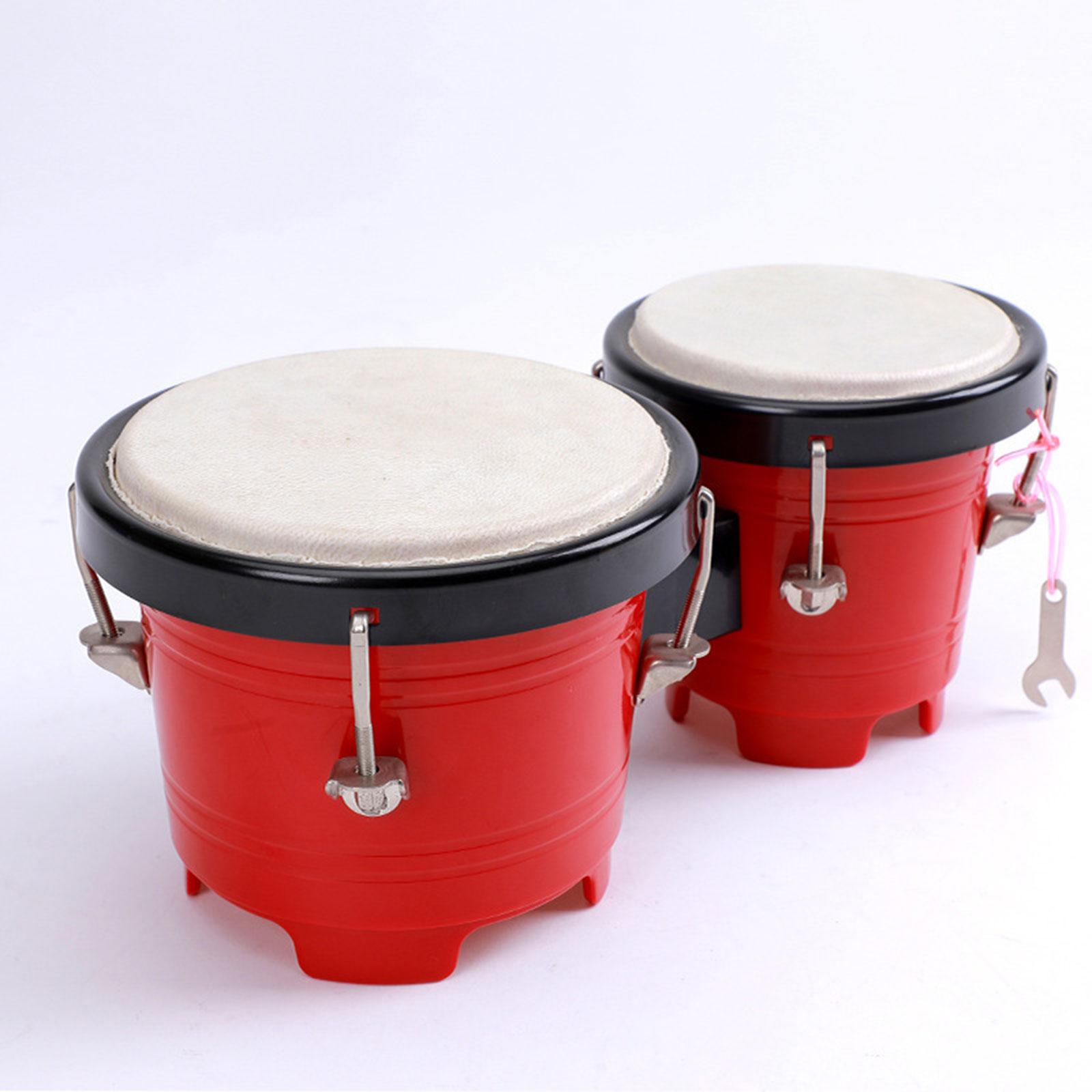Baoblaze 4 5 Percussion Bongos Drum Set Early Educational Music