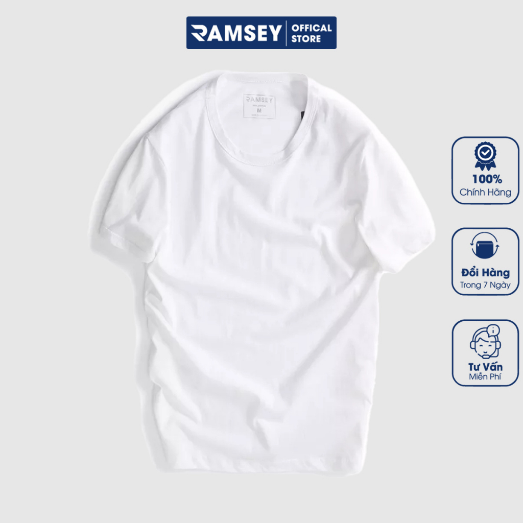 Áo thun ngắn tay kiểu basic cho nam ramsey .