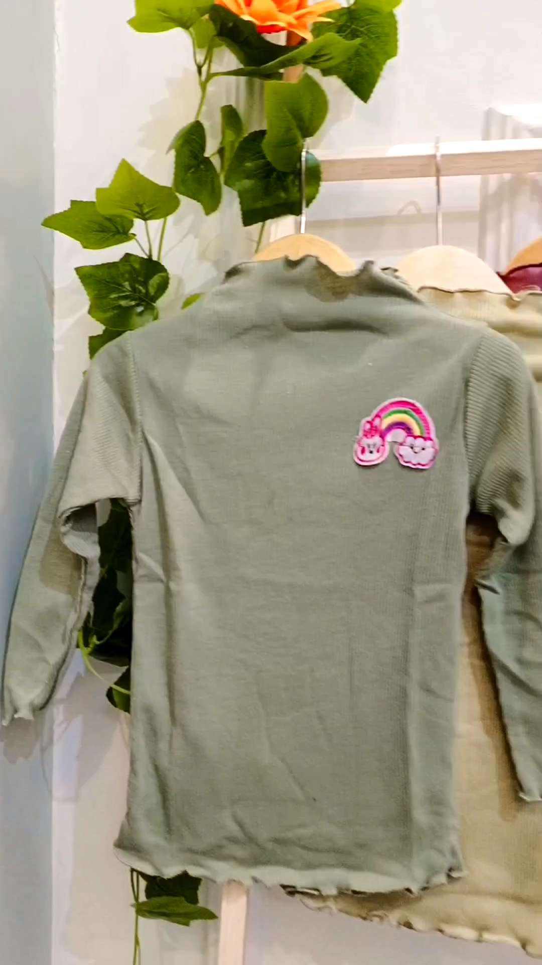 kaos panjang knit polos 1-4 tahun/atasan anak/baju anak lengan panjang