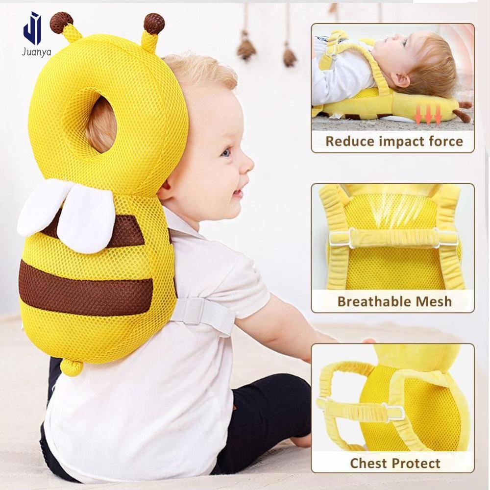 Juanya Ít Ong bảo vệ đầu bé Gối Thoáng Khí chống rơi Mũ Phù Hợp Cho Trẻ Sơ Sinh Trẻ Em Của Đầu bảo vệ mặt sau An Toàn Bibi